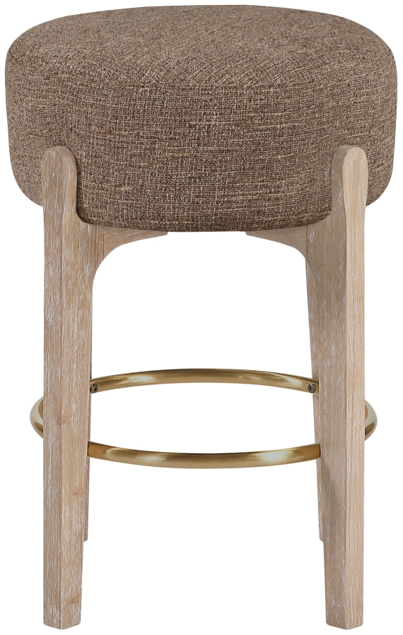 Torino Fabric Upholstered Counter Stool — 88004-C - Brown - 88004Brown-C alternate view 1