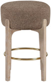 Torino Fabric Upholstered Counter Stool — 88004-C - Brown - 88004Brown-C alternate view 1