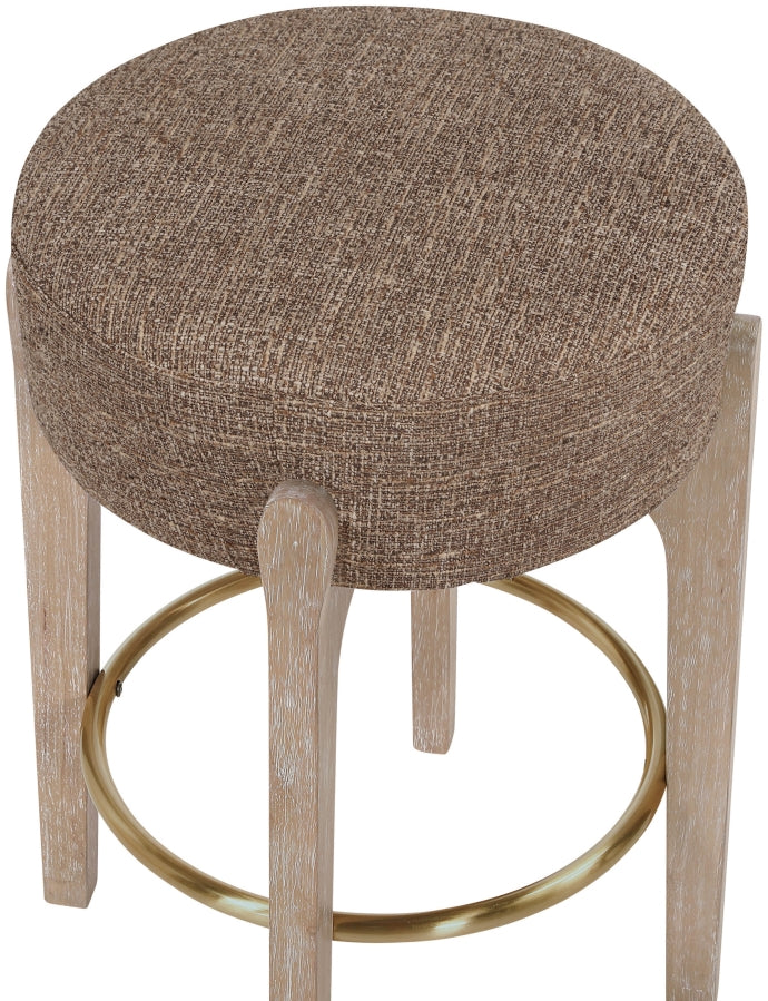 Torino Fabric Upholstered Counter Stool — 88004-C - Brown - 88004Brown-C alternate view 2