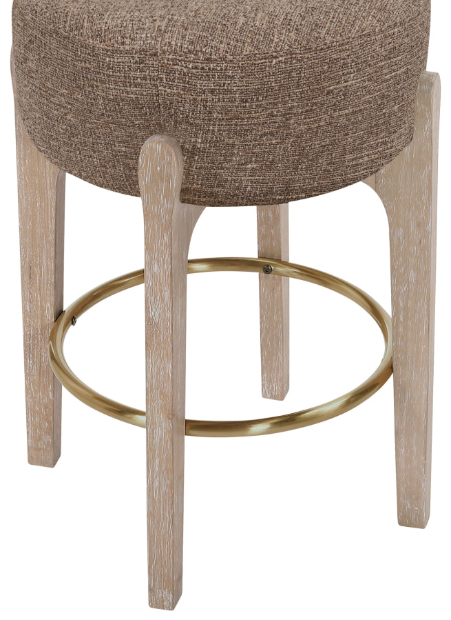 Torino Fabric Upholstered Counter Stool — 88004-C - Brown - 88004Brown-C alternate view 3