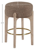 Torino Fabric Upholstered Counter Stool — 88004-C - Brown - 88004Brown-C Dim