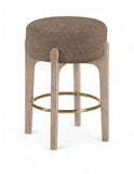 Torino Fabric Upholstered Counter Stool — 88004-C - Brown - 88004Brown-C