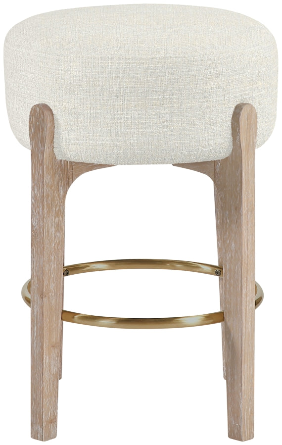 Torino Fabric Upholstered Counter Stool — 88004-C - Cream - 88004Cream-C alternate view 1