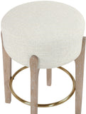 Torino Fabric Upholstered Counter Stool — 88004-C - Cream - 88004Cream-C alternate view 2