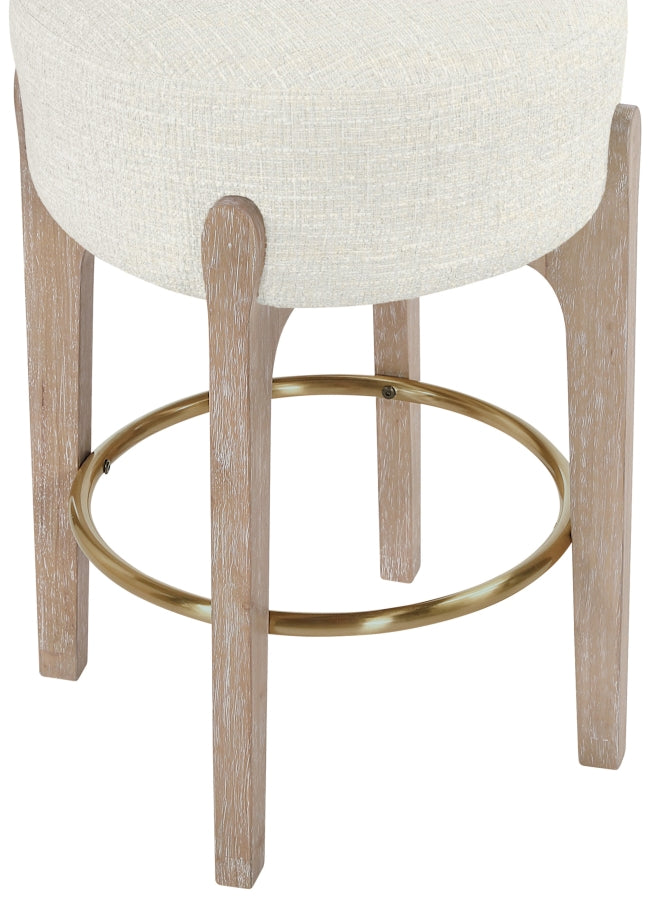 Torino Fabric Upholstered Counter Stool — 88004-C - Cream - 88004Cream-C alternate view 3
