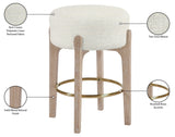 Torino Fabric Upholstered Counter Stool — 88004-C - Cream - 88004Cream-C Infographic