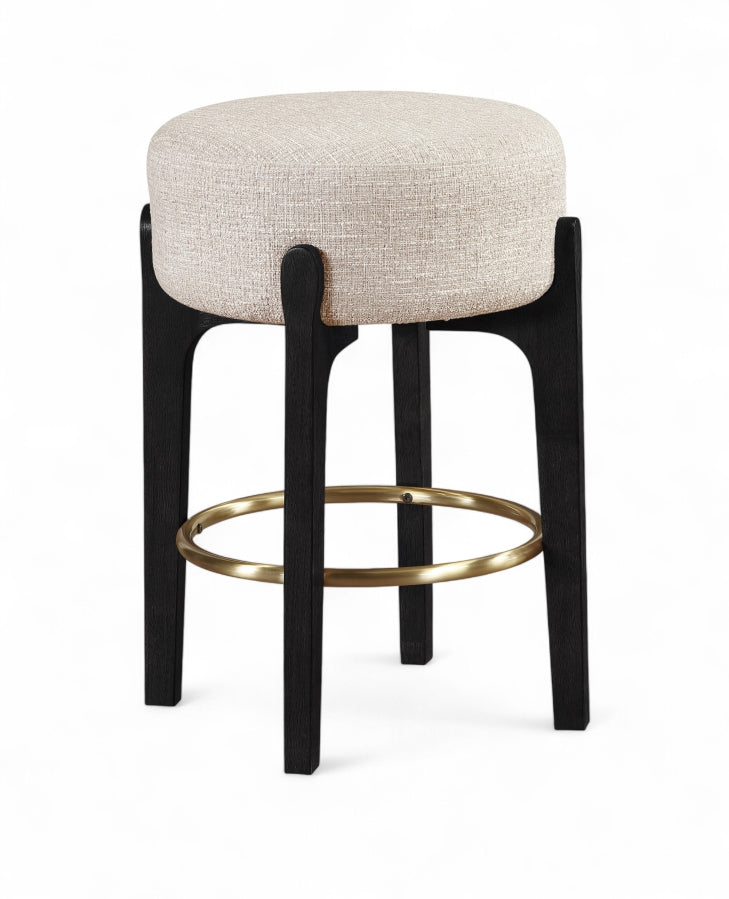 Torino Fabric Upholstered Counter Stool — 88006-C - Beige - 88006Beige-C