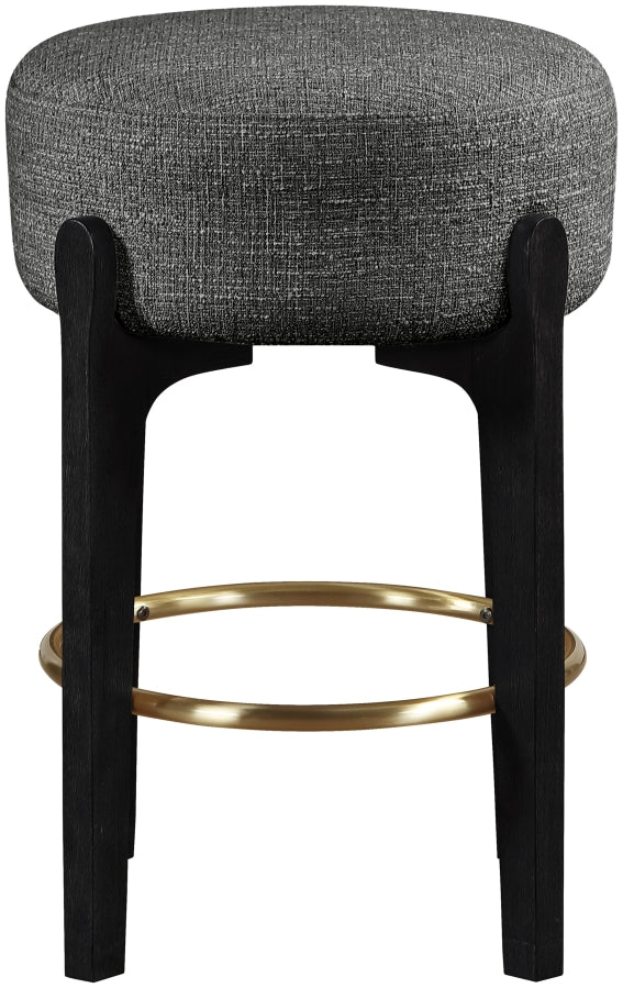 Torino Fabric Upholstered Counter Stool — 88006-C - Black - 88006Black-C alternate view 1