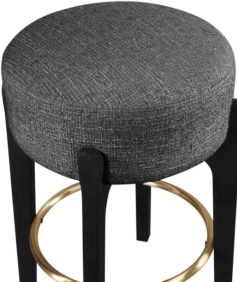 Torino Fabric Upholstered Counter Stool — 88006-C - Black - 88006Black-C alternate view 2