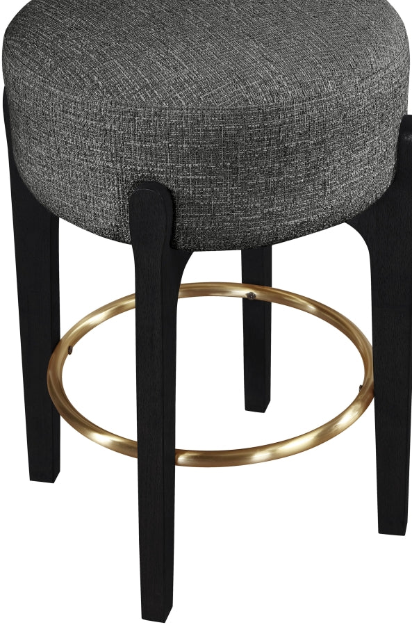 Torino Fabric Upholstered Counter Stool — 88006-C - Black - 88006Black-C alternate view 3