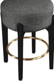 Torino Fabric Upholstered Counter Stool — 88006-C - Black - 88006Black-C alternate view 3