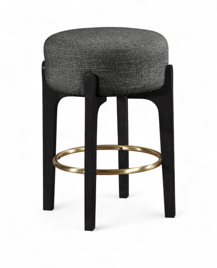 Torino Fabric Upholstered Counter Stool — 88006-C - Black - 88006Black-C