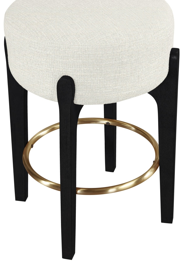 Torino Fabric Upholstered Counter Stool — 88006-C - Cream - 88006Cream-C alternate view 3