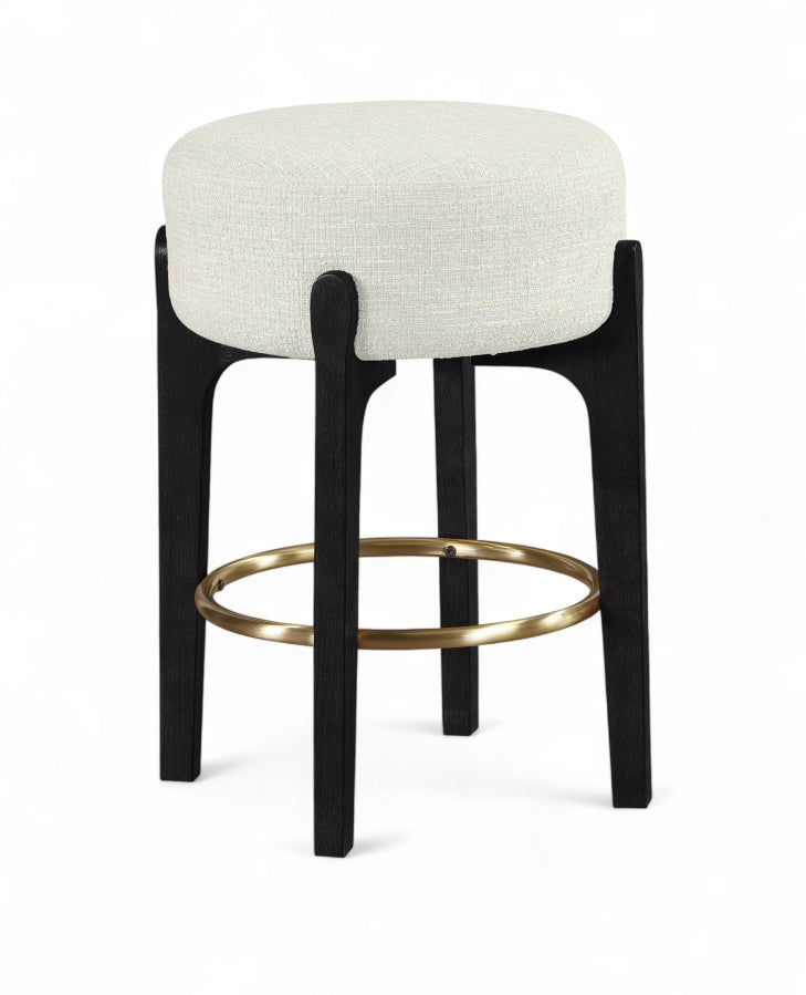 Torino Fabric Upholstered Counter Stool — 88006-C - Cream - 88006Cream-C