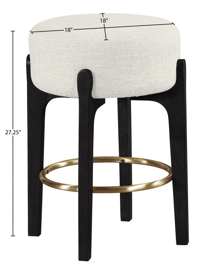 Torino Fabric Upholstered Counter Stool — 88006-C - Cream - 88006Cream-C Dim