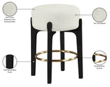 Torino Fabric Upholstered Counter Stool — 88006-C - Cream - 88006Cream-C Infographic