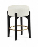 Torino Fabric Upholstered Counter Stool — 88006-C - Cream - 88006Cream-C