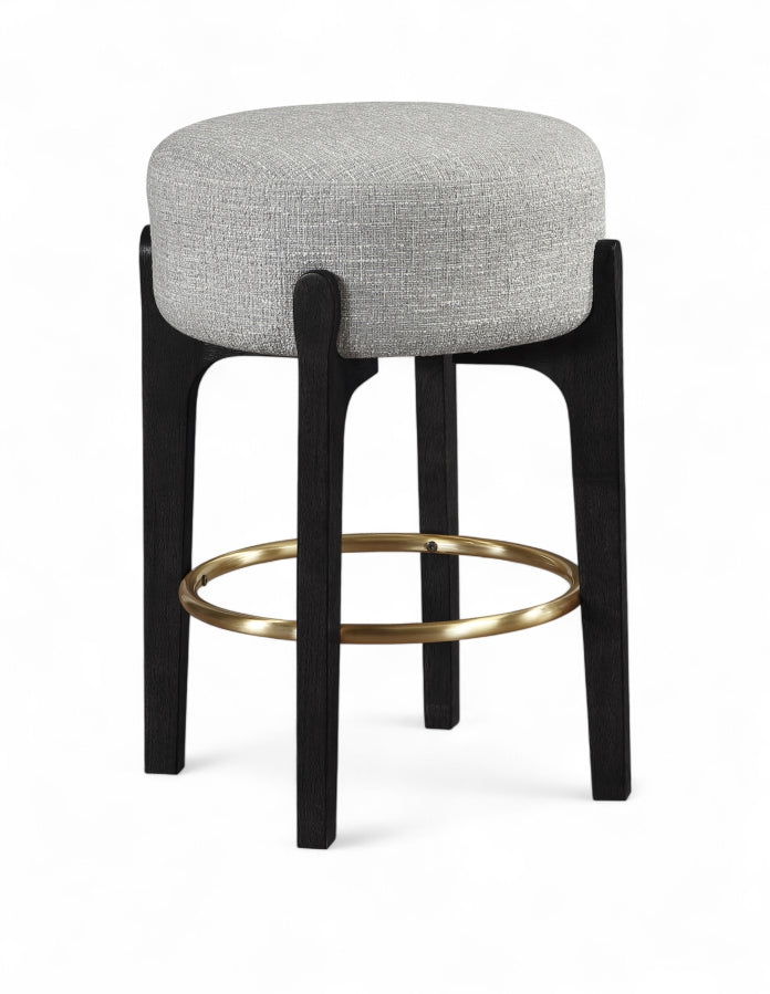 Torino Fabric Upholstered Counter Stool — 88006-C - Grey - 88006Grey-C