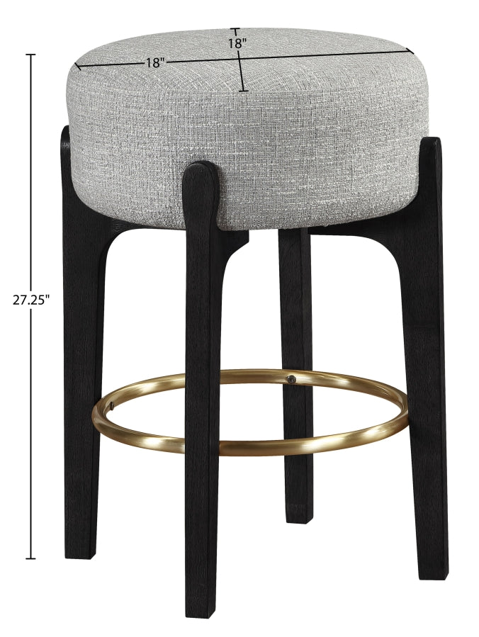 Torino Fabric Upholstered Counter Stool — 88006-C - Grey - 88006Grey-C Dim