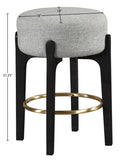 Torino Fabric Upholstered Counter Stool — 88006-C - Grey - 88006Grey-C Dim