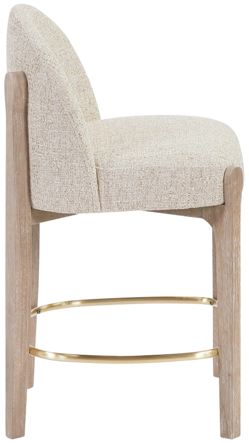 Torino Fabric Upholstered Counter Stool — 88007-C - Beige - 88007Beige-C alternate view 2