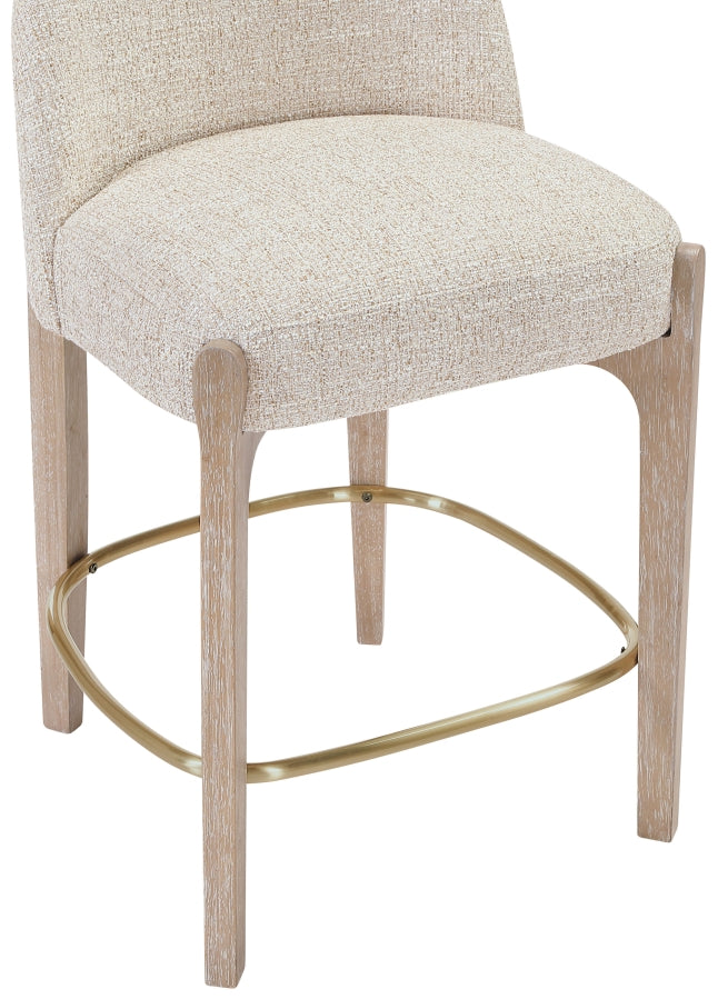 Torino Fabric Upholstered Counter Stool — 88007-C - Beige - 88007Beige-C alternate view 4