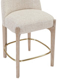 Torino Fabric Upholstered Counter Stool — 88007-C - Beige - 88007Beige-C alternate view 4