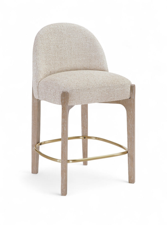Torino Fabric Upholstered Counter Stool — 88007-C - Beige - 88007Beige-C