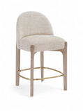 Torino Fabric Upholstered Counter Stool — 88007-C - Beige - 88007Beige-C
