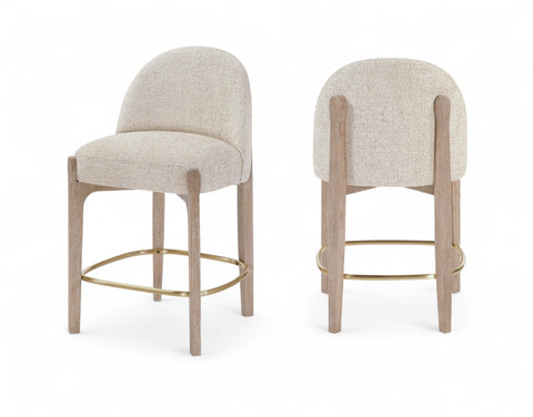 Torino Fabric Upholstered Counter Stool — 88007-C (Set of 2)