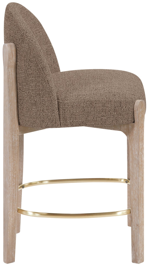Torino Fabric Upholstered Counter Stool — 88007-C - Brown - 88007Brown-C alternate view 2