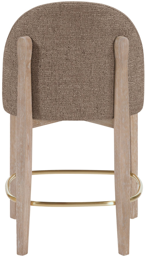Torino Fabric Upholstered Counter Stool — 88007-C - Brown - 88007Brown-C alternate view 3