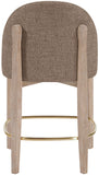Torino Fabric Upholstered Counter Stool — 88007-C - Brown - 88007Brown-C alternate view 3