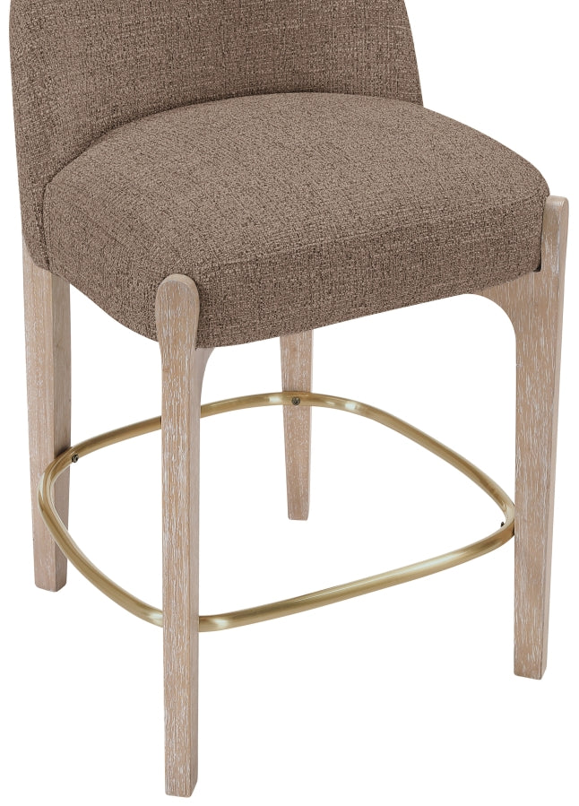 Torino Fabric Upholstered Counter Stool — 88007-C - Brown - 88007Brown-C alternate view 4