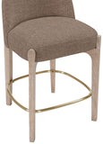 Torino Fabric Upholstered Counter Stool — 88007-C - Brown - 88007Brown-C alternate view 4