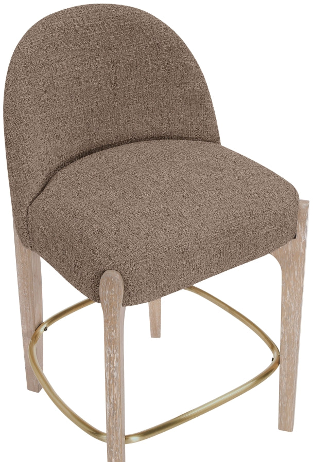 Torino Fabric Upholstered Counter Stool — 88007-C - Brown - 88007Brown-C alternate view 5