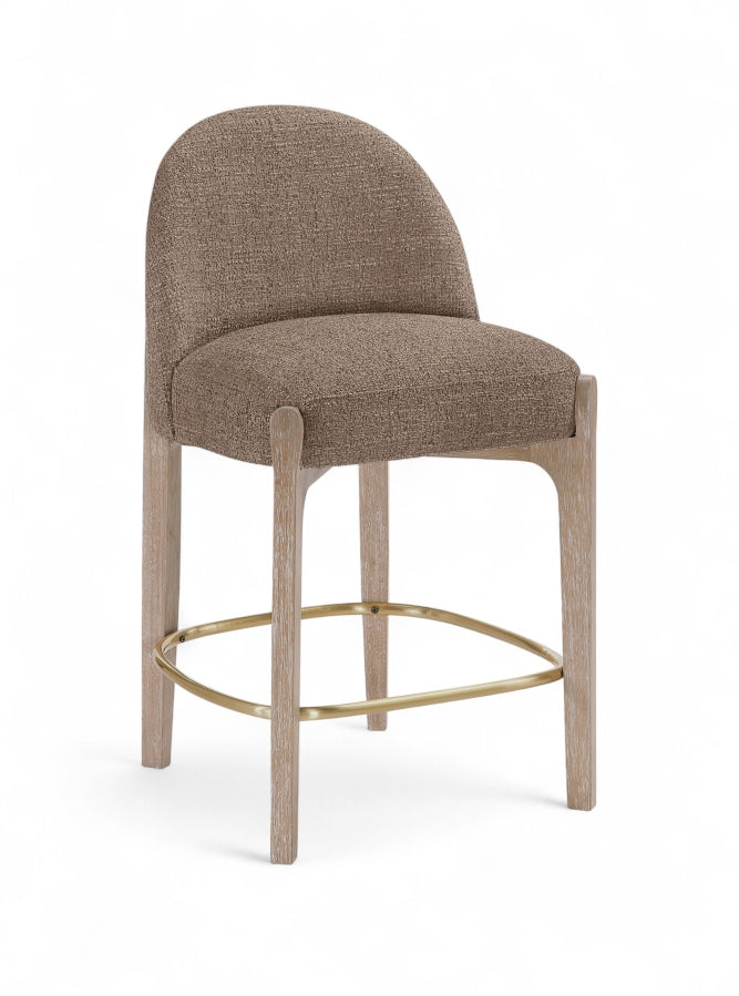 Torino Fabric Upholstered Counter Stool — 88007-C - Brown - 88007Brown-C