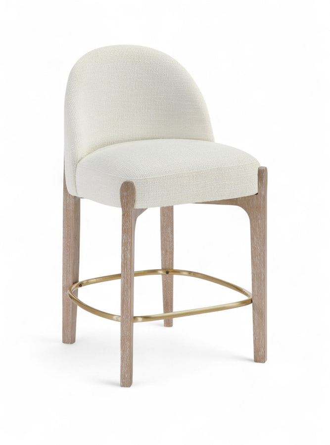 Torino Fabric Upholstered Counter Stool — 88007-C - Cream - 88007Cream-C
