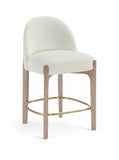 Torino Fabric Upholstered Counter Stool — 88007-C - Cream - 88007Cream-C