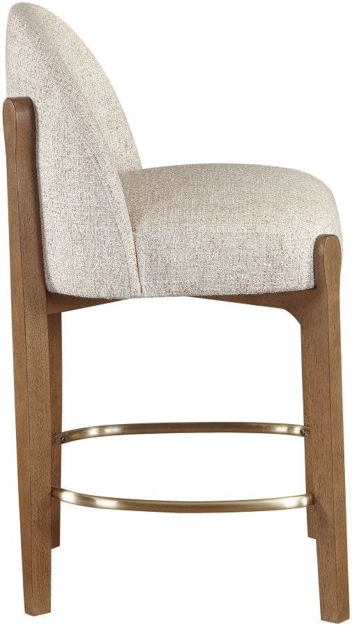 Torino Fabric Upholstered Counter Stool — 88008-C - Beige - 88008Beige-C alternate view 2
