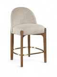 Torino Fabric Upholstered Counter Stool — 88008-C - Beige - 88008Beige-C