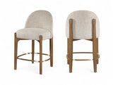 Torino Fabric Upholstered Counter Stool — 88008-C - Beige - 88008Beige-C Double Chair