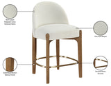 Torino Fabric Upholstered Counter Stool — 88008-C - Cream - 88008Cream-C Infographic