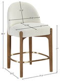 Torino Fabric Upholstered Counter Stool — 88008-C - Cream - 88008Cream-C Dim
