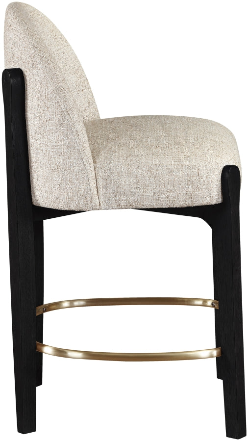 Torino Fabric Upholstered Counter Stool — 88009-C - Beige - 88009Beige-C alternate view 2