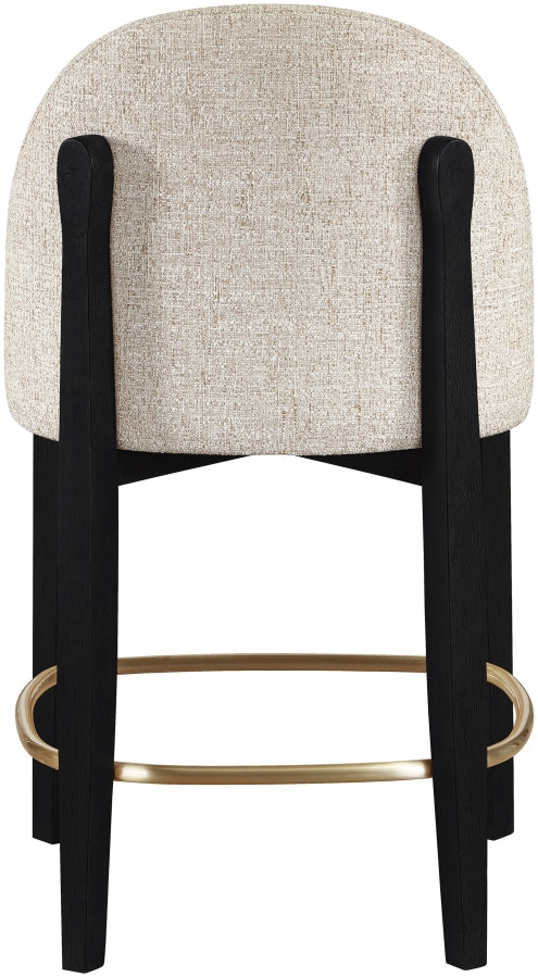Torino Fabric Upholstered Counter Stool — 88009-C - Beige - 88009Beige-C alternate view 3