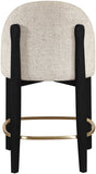 Torino Fabric Upholstered Counter Stool — 88009-C - Beige - 88009Beige-C alternate view 3