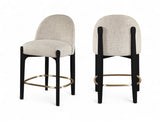 Torino Fabric Upholstered Counter Stool — 88009-C - Beige - 88009Beige-C Double Chair