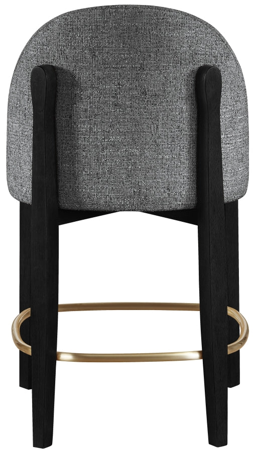 Torino Fabric Upholstered Counter Stool — 88009-C - Black - 88009Black-C alternate view 3