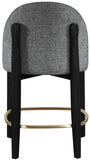 Torino Fabric Upholstered Counter Stool — 88009-C - Black - 88009Black-C alternate view 3